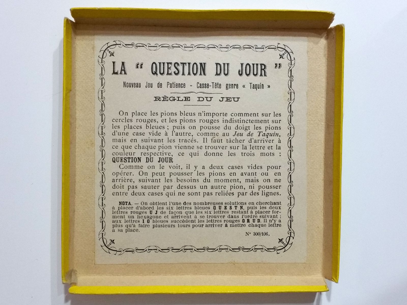 question du jour